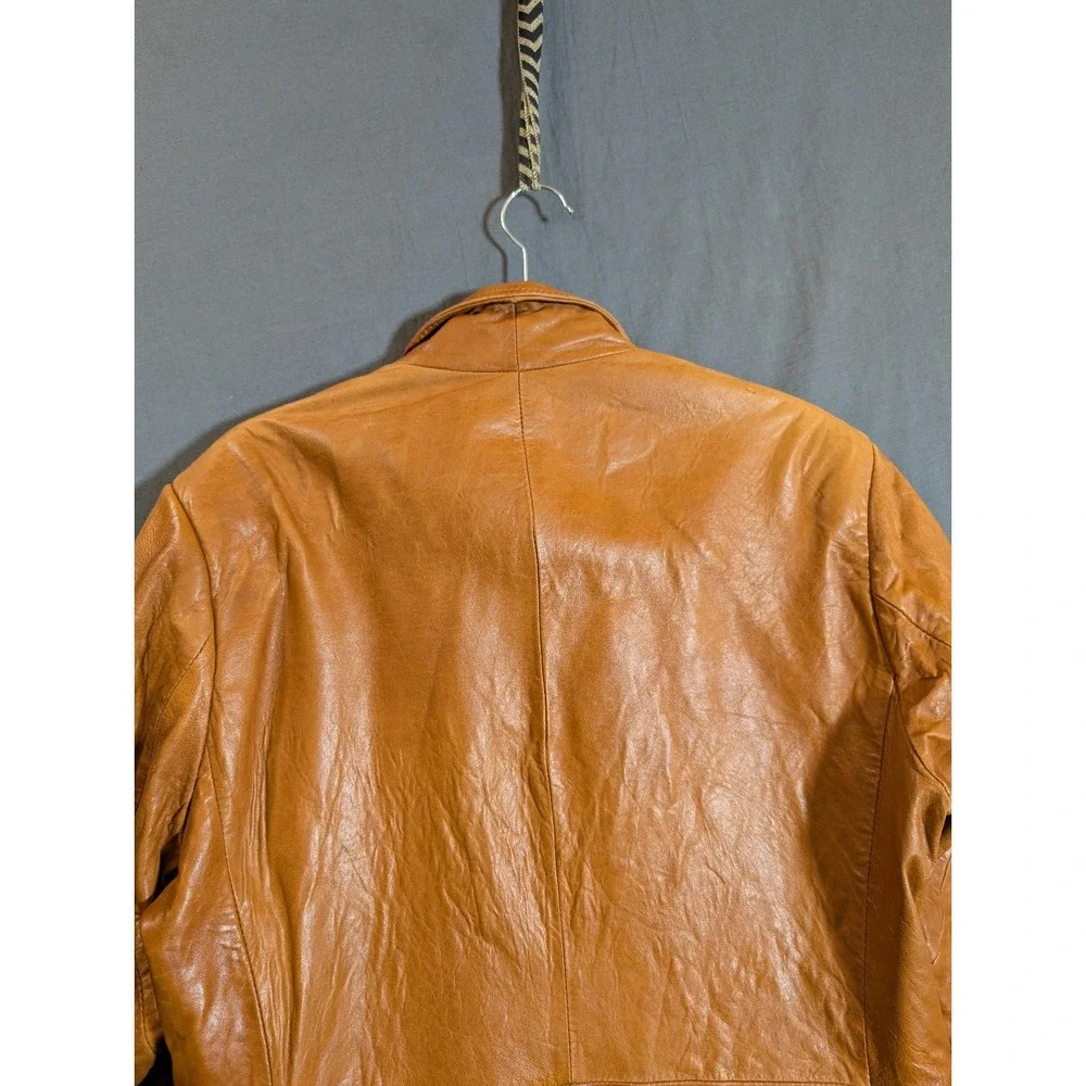 London Fog  Brown Leather Blazer Men's Size‎ 42 Reg